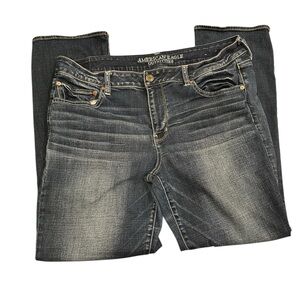 American Eagle Outfitters Women's Super Stretch Straight Leg Blue Jeans Size 18R